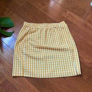 Yellow Plaid Skirt